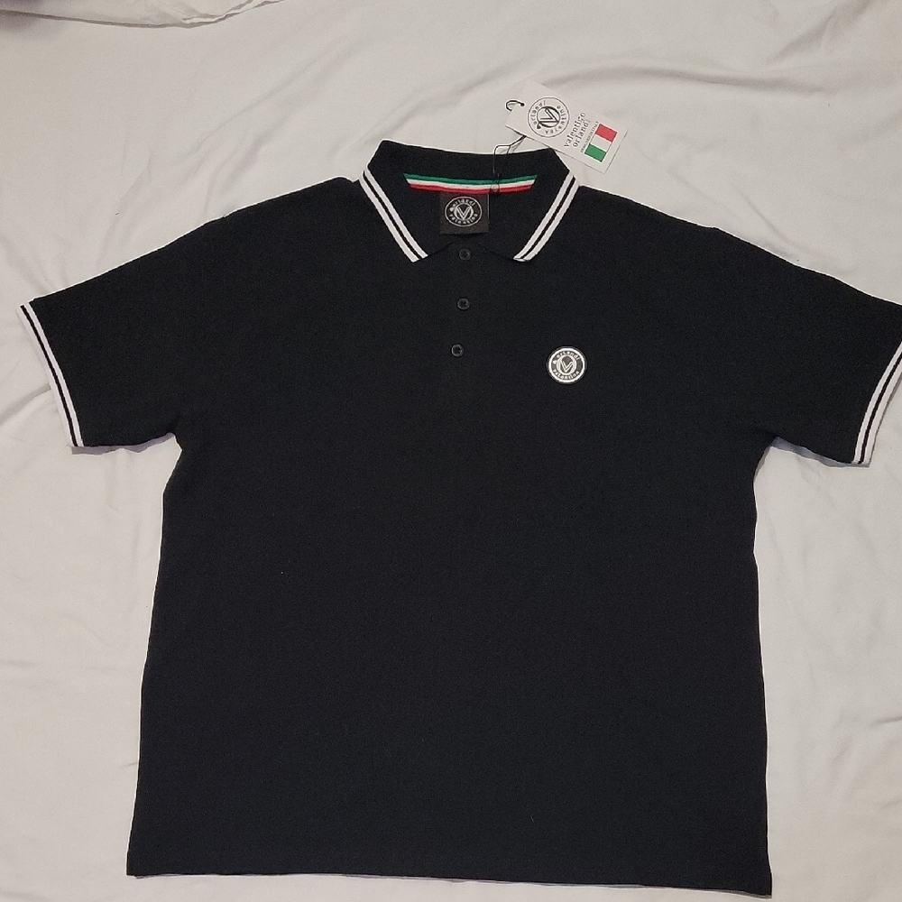 Valentino Orlandi Men's Black Polo Shirt